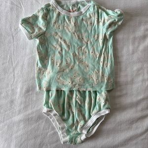 Bunny print two piece set perfect for Easter!